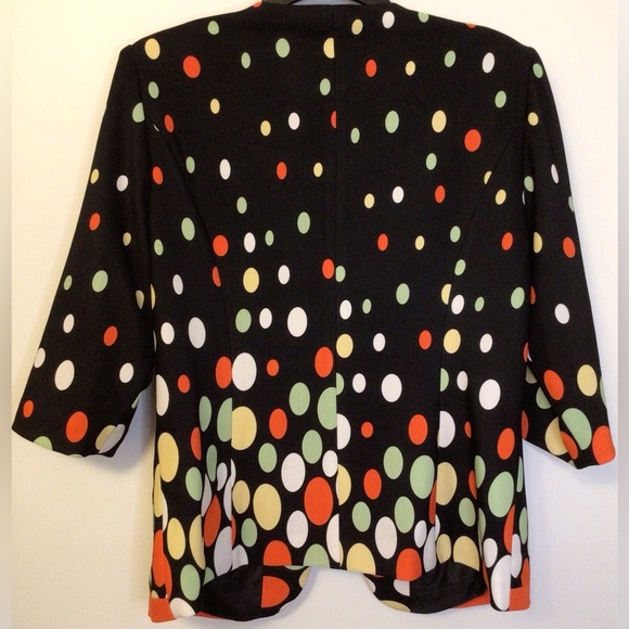 Vintage Tally Taylor brown orange blazer Jacket faux Diamond Closure size 12 - Picture 5 of 8